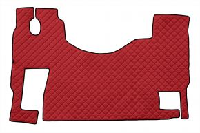 Alfombrillas de ecopiel Q para MERCEDES ACTROS MP 3 (01.2007-12.2010) - suelo plano - asiento del acompañante fijo - Rojo
