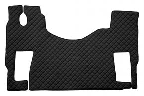 Alfombrillas de ecopiel Q para MERCEDES ACTROS MP 3 (01.2007-12.2010) - suelo plano - asiento del acompañante giratorio - Negro