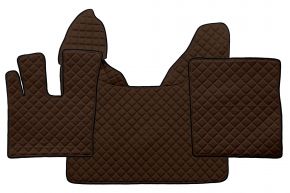 Alfombrillas de ecopiel Q para DAF XF 106 (01.2014-09.2021) - automático - Marrón