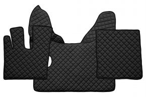 Alfombrillas de ecopiel Q para DAF XF 106 (01.2014-09.2021) - manual - Negro