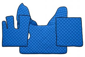Alfombrillas de ecopiel Q para DAF XF 106 (01.2014-09.2021) - manual - Azul