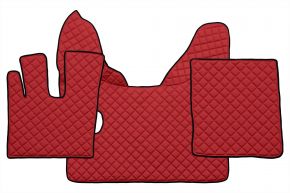 Alfombrillas de ecopiel Q para DAF XF 106 (01.2014-09.2021) - manual - Rojo