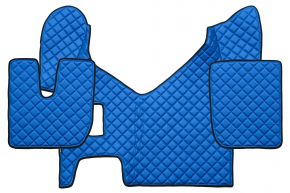 Alfombrillas de ecopiel Q para IVECO STRALIS HI-WAY (01.2013-12.2016) - manual - Azul