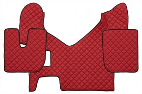 Alfombrillas de ecopiel Q para IVECO STRALIS HI-WAY (01.2013-12.2016) - manual - Rojo