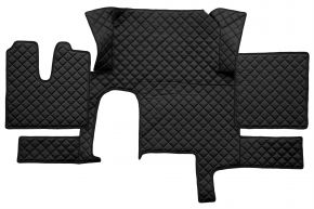 Alfombrillas de ecopiel Q para MAN TGX (01.2007-12.2017) - automático - un cajón - Negro