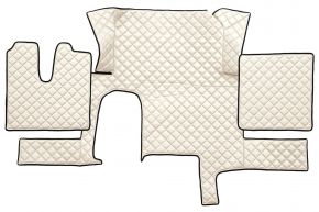 Alfombrillas de ecopiel Q para MAN TGX (01.2007-12.2017) - automático - un cajón - Beige claro