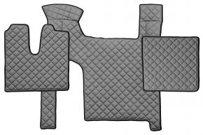 Alfombrillas de ecopiel Q para MAN TGX (01.2007-12.2017) - manual - dos cajones - Gris
