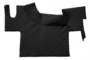 Alfombrillas de ecopiel Q para RENAULT T (desde 01.2014) - suelo plano - Negro
