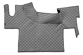 Alfombrillas de ecopiel Q para RENAULT T (desde 01.2014) - suelo plano - Gris