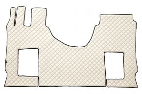 Alfombrillas de ecopiel Q para MERCEDES ACTROS MP 5 (desde 01.2019) - asiento del acompañante neumático - Beige claro