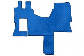 Alfombrillas de ecopiel Q para MERCEDES ACTROS MP 4 (01.2011-12.2018) - cabina SOLO-STAR - Azul