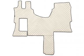 Alfombrillas de ecopiel Q para MERCEDES ACTROS MP 4 (01.2011-12.2018) - cabina SOLO-STAR - Beige claro