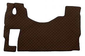 Alfombrillas de ecopiel Q para MERCEDES ACTROS MP 3 (01.2007-12.2010) - suelo plano - asiento del acompañante abatible - Marrón