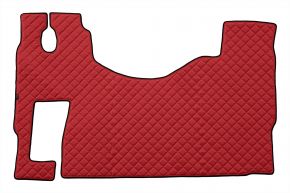 Alfombrillas de ecopiel Q para MERCEDES ACTROS MP 3 (01.2007-12.2010) - suelo plano - asiento del acompañante abatible - Rojo