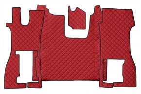 Alfombrillas de ecopiel Q para SCANIA R NEXTGEN (desde 01.2017) - asiento del acompañante abatible - Rojo