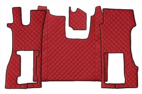 Alfombrillas de ecopiel Q para SCANIA R NEXTGEN (desde 01.2017) - asiento del acompañante neumático - Rojo