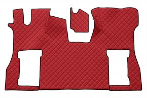 Alfombrillas de ecopiel Q para SCANIA S NEXTGEN (desde 01.2017) - asiento del acompañante neumático - Rojo
