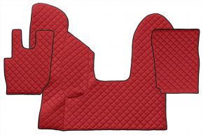 Alfombrillas de ecopiel Q para DAF CF (01.2013-12.2020) - automático - Rojo