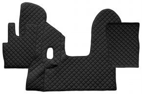 Alfombrillas de ecopiel Q para DAF CF (01.2013-12.2020) - manual - Negro