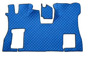 Alfombrillas de ecopiel Q para SCANIA S NEXTGEN (desde 01.2017) - suelo plano - asiento del acompañante abatible - Azul