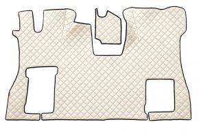 Alfombrillas de ecopiel Q para SCANIA S NEXTGEN (desde 01.2017) - suelo plano - asiento del acompañante abatible - Beige claro