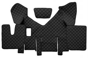 Alfombrillas de ecopiel Q para IVECO STRALIS XP (01.2016-12.2019) - manual - Negro