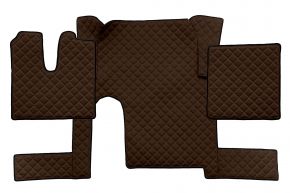 Alfombrillas de ecopiel Q para MAN TGX (01.2007-12.2017) - manual - un cajón - Marrón