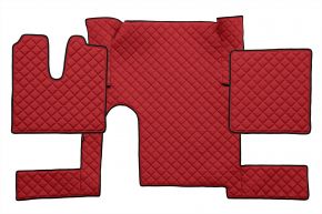 Alfombrillas de ecopiel Q para MAN TGX (01.2007-12.2017) - manual - un cajón - Rojo