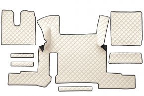 Alfombrillas de ecopiel Q para MAN TGX (01.2018-03.2020) - automático - dos cajones - Beige claro