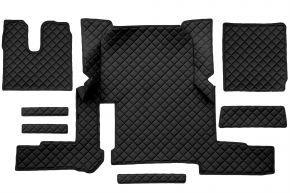 Alfombrillas de ecopiel Q para MAN TGX (01.2018-03.2020) - automático - un cajón - Negro
