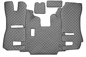 Alfombrillas de ecopiel Q para SCANIA R (01.2011-12.2016) - asientos RECARO - asiento del acompañante abatible - manual - Gris