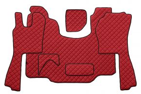 Alfombrillas de ecopiel Q para SCANIA G (01.2005-12.2016) - Rojo