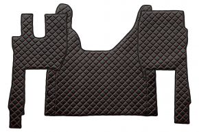Alfombrillas de ecopiel Q para FORD F-MAX (desde 10.2018) - Negro/rojo