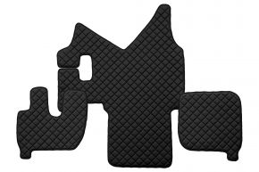 Alfombrillas de ecopiel Q para IVECO STRALIS (01.2002-12.2012) - manual - Negro