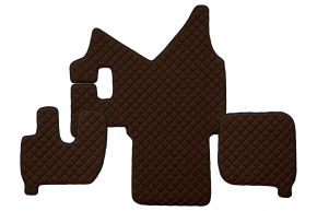 Alfombrillas de ecopiel Q para IVECO STRALIS (01.2002-12.2012) - manual - Marrón