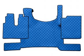 Alfombrillas de ecopiel Q para MAN TGX (desde 03.2021) - sin freno ADR en el suelo - Azul
