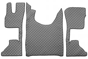 Alfombrillas de ecopiel Q para DAF XG (desde 10.2021) - asiento del acompañante neumático - Gris
