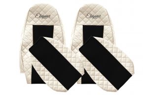 Fundas de asiento a medida ELEGANCE Q para VOLVO FH 3 (01.2009-12.2012) - beige claro