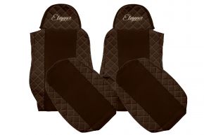Fundas de asiento a medida para DAF CF (01.2006-12.2013) - marrones