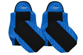 Fundas de asiento a medida ELEGANCE Q para MAN TGA (01.2000-12.2010) - azules