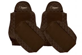 Fundas de asiento a medida ELEGANCE Q para MAN TGA (01.2000-12.2010) - marrones