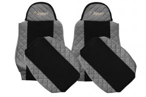 Fundas de asiento a medida ELEGANCE Q para MAN TGA (01.2000-12.2010) - grises