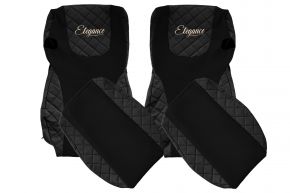 Fundas de asiento a medida ELEGANCE Q para DAF CF (01.2013-12.2020) - negras