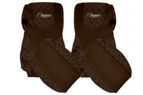 Fundas de asiento a medida ELEGANCE Q para DAF CF (01.2013-12.2020) - marrones