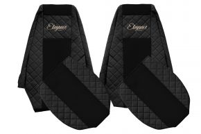 Fundas de asiento a medida ELEGANCE Q para RENAULT MAGNUM MILLENIUM (01.2002-12.2007) - negras