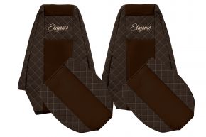 Fundas de asiento a medida ELEGANCE Q para RENAULT MAGNUM MILLENIUM (01.2002-12.2007) - marrones