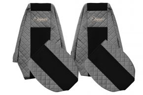 Fundas de asiento a medida ELEGANCE Q para RENAULT MAGNUM MILLENIUM (01.2002-12.2007) - grises