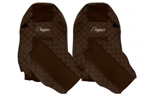Fundas de asiento a medida ELEGANCE Q para MERCEDES ACTROS MP 2 (01.2003-12.2006) - marrones