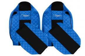 Fundas de asiento a medida ELEGANCE Q para RENAULT T (01.2014-04.2021) - asiento del acompañante sin reposabrazos - azules
