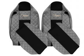 Fundas de asiento a medida ELEGANCE Q para RENAULT T (01.2014-04.2021) - asiento del acompañante sin reposabrazos - grises